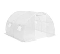 vidaXL Serre à Fleurs et Légumes - Abri de Jardin Extérieur pour Plantes - Tente de Cour Arrière en Acier - 9 m² 300x300x200 cm Blanc