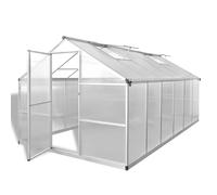 VidaXL Serre Aluminium 9,025 m² - Base Incluse