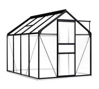vidaXL Serre Anthracite - Aluminium - 4.75 m²