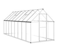 vidaXL Serre avec Cadre de Base argenté 445x169x195 cm Aluminium