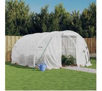 vidaXL Serre tunnel 3188050 12 m² (4x3x2 m) cadre acier blanc pour tomates