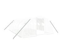 vidaXL Serre avec cadre en acier blanc 24 m² 6 x 4 x 2 m