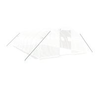 vidaXL Serre avec cadre en acier blanc 32 m² 8x4x2 m, polytunnel, serre à cadre froid, serre pour tomate, serre de jardin, 3188074 Blanc G