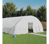 vidaXL Serre avec cadre en acier blanc 48 m² 8x6x2,85 m, polytunnel, serre à cadre froid, serre pour tomate, serre de 3188118 Blanc G
