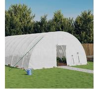 vidaXL Serre avec cadre en acier blanc 60 m² 10x6x2,85 m