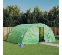 Vidaxl Serre Avec Cadre En Acier Vert 20 M² 5x4x2,3 M