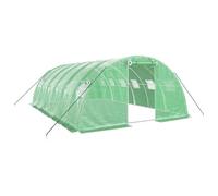 vidaXL Serre avec cadre en acier 24 m² (6×4×2 m) verte - serre de jardin