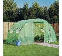 vidaXL Serre avec Cadre en Acier Vert 8 m² 4x2x2 m, polytunnel, Serre à Cadre Froid, Serre pour Tomate, Serre de Jardin, Serre pour Culture