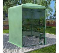 Vidaxl Serre Avec Etagères Acier 227x223 Cm Vert