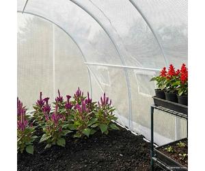 vidaXL Serre Blanche - PE/Acier - 4.5 m²