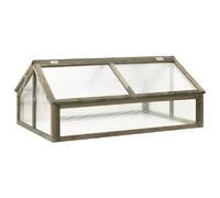vidaXL Serre - Bois de sapin - Gris
