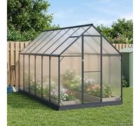 Vidaxl Serre De Jardin Avec Porte Anthracite 183,5 X 363,5 X 207 Cm