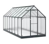 Vidaxl Serre De Jardin Avec Porte Anthracite 183,5 X 423,5 X 207 Cm