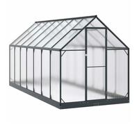 vidaXL Serre de jardin avec porte Anthracite 183,5 x 423,5 x 207 cm 3433045