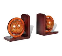 vidaXL Serre-Livres Orné de Globe Terrestre Bureau Cabinet de Travail Maison