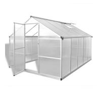vidaXL Serre renforcée en aluminium avec cadre de base 7,55 m²