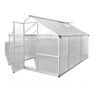 vidaXL Serre renforcée en aluminium avec cadre de base 7,55 m²
