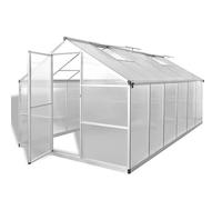 vidaXL Serre renforcée en aluminium avec cadre de base 9,025 m²
