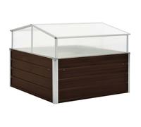 vidaXL Serre de jardin 45711 100 x 100 x 85 cm acier galvanisé Marron