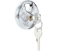 vidaXL Serrures à disques avec clés 12 pcs argent 8 x 2,8 x 8 cm