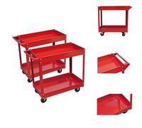 vidaXL Servantes d'atelier 2 pièces 100 kg 2 étages - Chariots & diables