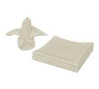 vidaXL Servetten 10 stuks crÃ©me 50x50 cm131438 Beige G