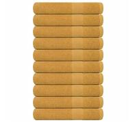 vidaXL Serviettes 10 pcs doré 100x200 cm 360 g/m² 100% coton, serviette de plage, serviette d'invité, grande serviette de 136820