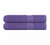 vidaXL Serviettes 2 pcs violet 100x200 cm 360 g/m² 100% coton, serviette de plage, serviette d'invité, grande serviette de 136890