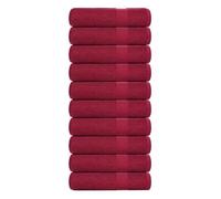 vidaXL Serviettes de bain 10pcs bordeaux 100x150cm 360 g/m² 100% coton, serviette, ensemble de serviettes de bain, serviette 136742
