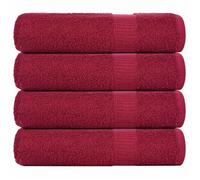 vidaXL Serviettes de bain 4 pcs bordeaux 100x150cm 360 g/m² 100% coton serviette ensemble de serviettes de bain serviette 136741