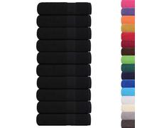 vidaXL Serviettes de Bain FROGN 10 pcs Noir 100x150 cm 360 g/m² 100% Coton, Serviette, Ensemble de Serviettes de Bain, Serviette d'hôtel