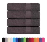 vidaXL Serviettes de Bain FROGN 4 pcs Anthracite 100x150 cm 100% Coton, Serviette, Ensemble de Serviettes de Bain, Serviette d'hôtel, Serviette de Douche