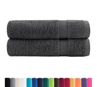 vidaXL Serviettes de bain premium SOLUND 2 pcs. Anthracite 100x150 cm 600 g/m