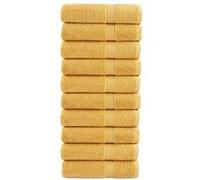 vidaXL Serviettes de Douche de Qualité Supérieure 10 pcs, Draps de Bain, Serviettes d'Invité, Serviettes de Salle de Bain 137286 Jaune