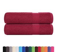vidaXL Serviettes de Douche FROGN 2 pcs Bordeaux 70x140cm 360g/m² 100% Coton, Serviette, Ensemble de Serviettes de Bain, Serviette d'hôtel