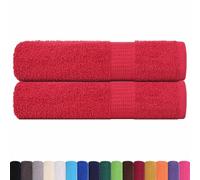 vidaXL Serviettes de Douche FROGN 2 pcs Rouge 70x140 cm 360 g/m² 100% Coton, Serviette, Ensemble de Serviettes de Bain, Serviette d'hôtel, Serviette de Bain