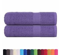 vidaXL Serviettes de Douche FROGN 2 pcs Violet 70x140 cm 360 g/m² 100% Coton, Serviette, Ensemble de Serviettes de Bain, Serviette d'hôtel