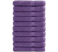 vidaXL Serviettes de Qualité Supérieure 10 pcs, Serviettes de Douche, Draps de Bain, Serviettes d'Invité de Toilette, Violet 137367 Violet