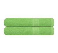 Vidaxl Serviettes De Sauna 2 Pcs Vert Pomme 80x200 Cm 100% Coton