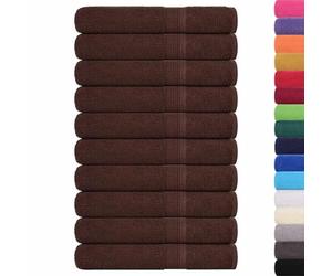 vidaXL Serviettes de Sauna FROGN 10 pcs Marron 80x200 cm 360 g/m² 100% Coton, Serviette, Serviette de Bain, Serviette en Coton