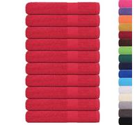 vidaXL Serviettes de Sauna FROGN 10 pcs Rouge 80x200 cm 360 g/m² 100% Coton, Serviette, Serviette de Bain, Serviette en Coton