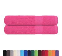 vidaXL Serviettes de Sauna FROGN 2 pcs Rose 80x200 cm 360 g/m² 100% Coton, Serviette, Serviette de Bain, Serviette en Coton