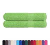 Vidaxl Serviettes De Sauna 2 Pcs Vert Pomme 80x200 Cm 100% Coton