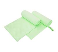 vidaXL Serviettes de Sport 2 pcs Vert 200 x 100 cm, Serviettes légères, séchage Rapide, Modernes pour Jardin et terrasse, compactes, durables, absorbantes