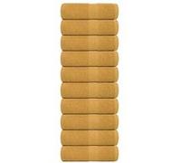 vidaXL Serviettes de toilette 10 pièces FROGN Or 30 x 30 cm 100 % coton 136802 Or