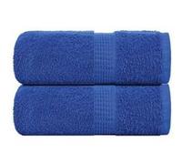 vidaXL Serviettes de toilette 2 pièces FROGN Bleu 30 x 30 cm 100 % coton 136704 Bleu
