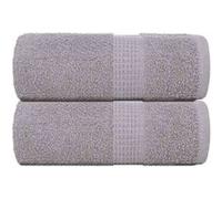vidaXL Serviettes de toilette 2 pièces FROGN Gris 30 x 30 cm 100 % coton 136824 Gris