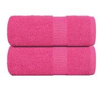 vidaXL Serviettes de toilette 2 pièces FROGN Rose 30 x 30 cm 100 % coton 137040 Rose