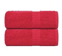vidaXL Serviettes de toilette 2 pièces FROGN Rouge 30 x 30 cm 100 % coton 136920 Rouge