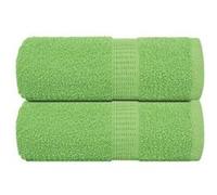 vidaXL Serviettes de toilette 2 pièces FROGN Vert pomme 30 x 30 cm 100 % coton 137016 Vert